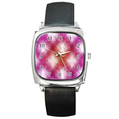 Background Texture Pattern 3d Square Metal Watch by Celenk