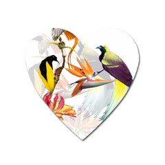 Birds Of Paradise Heart Magnet by TKKdesignsCo