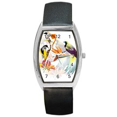 Birds Of Paradise Barrel Style Metal Watch by TKKdesignsCo