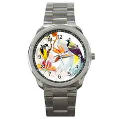 Birds Of Paradise Sport Metal Watch by TKKdesignsCo