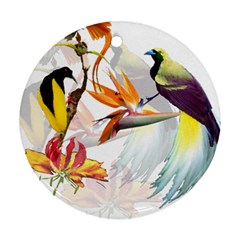 Birds Of Paradise Round Ornament (two Sides)