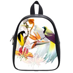 Birds Of Paradise School Bag (small) by TKKdesignsCo