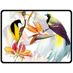 Birds Of Paradise Fleece Blanket (large)  by TKKdesignsCo