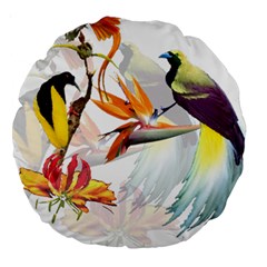 Birds Of Paradise Large 18  Premium Round Cushions