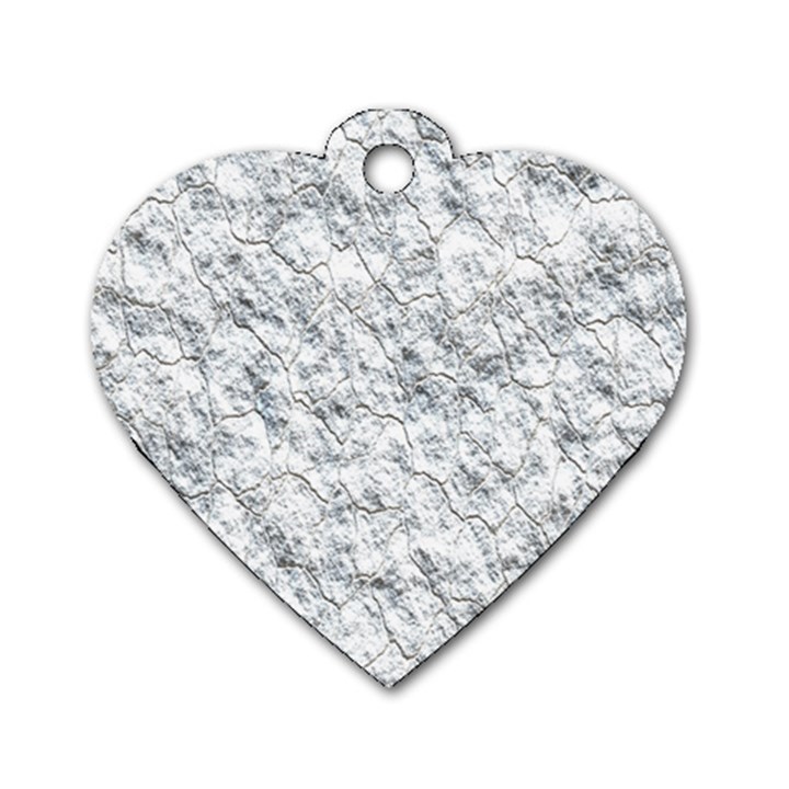 Pattern Background Old Wall Dog Tag Heart (Two Sides)