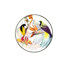 Exotic Birds Of Paradise And Flowers Watercolor Hat Clip Ball Marker (4 Pack)