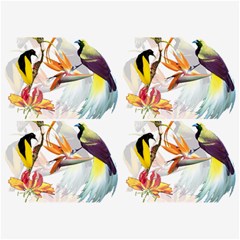 Exotic Birds Of Paradise And Flowers Watercolor Belt Buckles