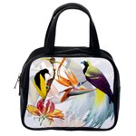 Exotic Birds of Paradise and Flowers Watercolor Classic Handbags (2 Sides) Back