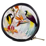 Exotic Birds of Paradise and Flowers Watercolor Mini Makeup Bags Front