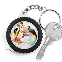 Exotic Birds Of Paradise And Flowers Watercolor Measuring Tape by TKKdesignsCo