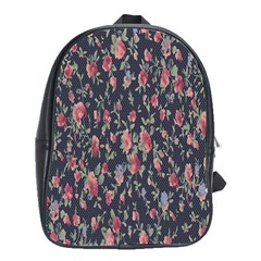 Pattern Flowers Pattern Flowers School Bag (large) by Celenk