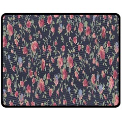 Pattern Flowers Pattern Flowers Double Sided Fleece Blanket (medium)  by Celenk