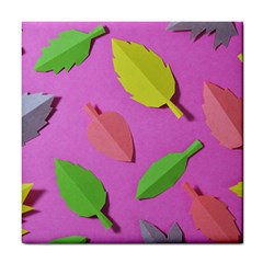 Leaves Autumn Nature Trees Tile Coasters by Celenk