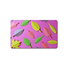 Leaves Autumn Nature Trees Magnet (name Card) by Celenk