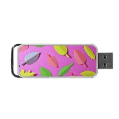 Leaves Autumn Nature Trees Portable Usb Flash (one Side) by Celenk