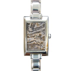 Texture Marble Abstract Pattern Rectangle Italian Charm Watch