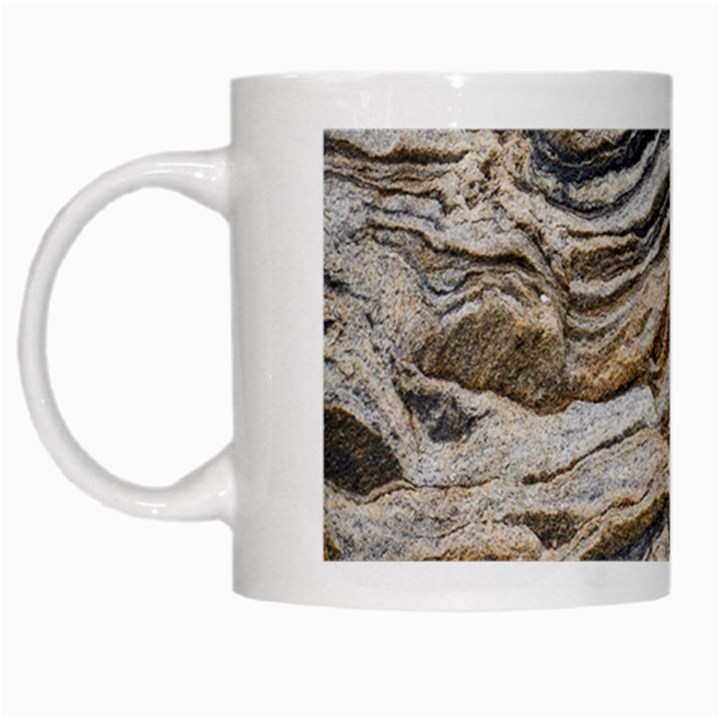 Texture Marble Abstract Pattern White Mugs