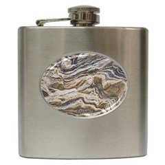 Texture Marble Abstract Pattern Hip Flask (6 Oz) by Celenk