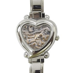 Texture Marble Abstract Pattern Heart Italian Charm Watch