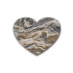 Texture Marble Abstract Pattern Rubber Coaster (Heart)  Front