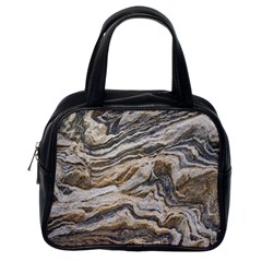 Texture Marble Abstract Pattern Classic Handbags (One Side)