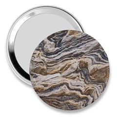 Texture Marble Abstract Pattern 3  Handbag Mirrors