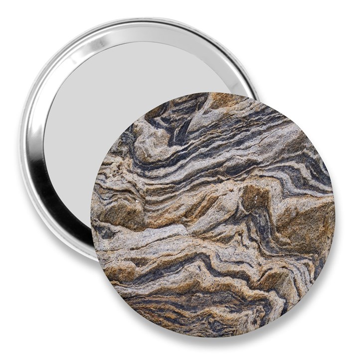 Texture Marble Abstract Pattern 3  Handbag Mirrors