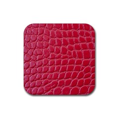 Textile Texture Spotted Fabric Rubber Coaster (square)  by Celenk