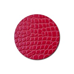 Textile Texture Spotted Fabric Rubber Coaster (round)  by Celenk