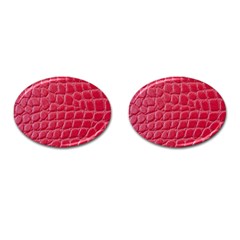 Textile Texture Spotted Fabric Cufflinks (oval) by Celenk