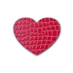 Textile Texture Spotted Fabric Heart Coaster (4 Pack)  by Celenk