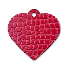 Textile Texture Spotted Fabric Dog Tag Heart (one Side)