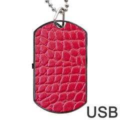 Textile Texture Spotted Fabric Dog Tag Usb Flash (one Side) by Celenk