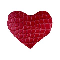 Textile Texture Spotted Fabric Standard 16  Premium Heart Shape Cushions by Celenk