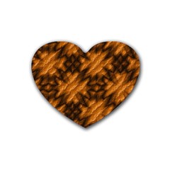 Background Texture Pattern Rubber Coaster (heart) 