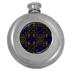 Background Texture Pattern Round Hip Flask (5 Oz) by Celenk