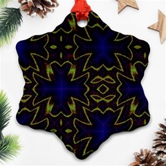 Background Texture Pattern Snowflake Ornament (two Sides) by Celenk