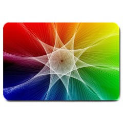 Abstract Star Pattern Structure Large Doormat  by Celenk