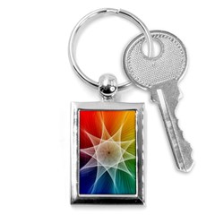 Abstract Star Pattern Structure Key Chains (rectangle)  by Celenk