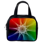 Abstract Star Pattern Structure Classic Handbags (2 Sides) Back