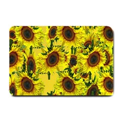 Sun Flower Pattern Background Small Doormat  by Celenk