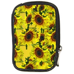 Sun Flower Pattern Background Compact Camera Cases by Celenk