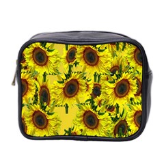 Sun Flower Pattern Background Mini Toiletries Bag 2-side by Celenk