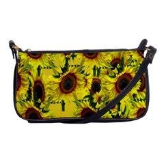 Sun Flower Pattern Background Shoulder Clutch Bags by Celenk