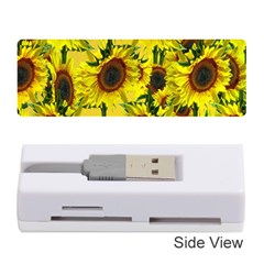 Sun Flower Pattern Background Memory Card Reader (stick)  by Celenk