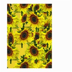 Sun Flower Pattern Background Small Garden Flag (two Sides) by Celenk