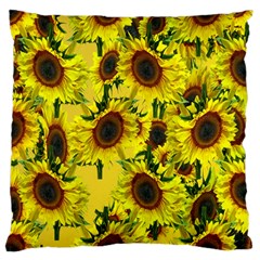 Sun Flower Pattern Background Large Flano Cushion Case (two Sides) by Celenk