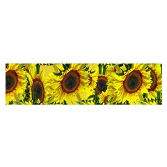 Sun Flower Pattern Background Satin Scarf (oblong) by Celenk