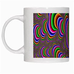 Fractal Background Pattern Color White Mugs by Celenk