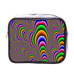 Fractal Background Pattern Color Mini Toiletries Bags by Celenk